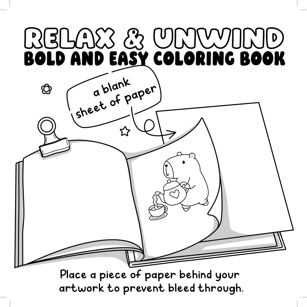 Relax & Unwind – Bold and Easy Coloring Book