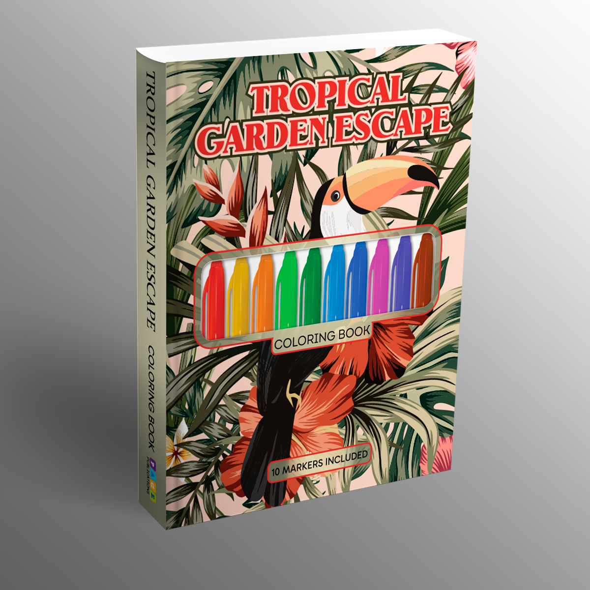 Tropical Garden Escape Coloring Kit