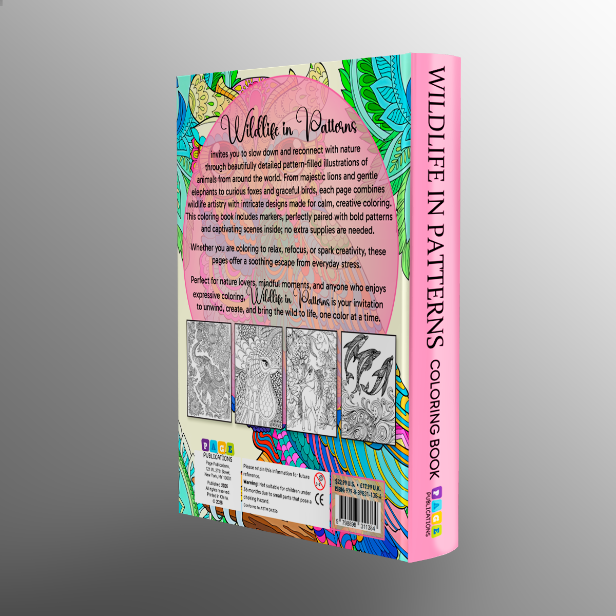 Wildlife in Patterns Coloring Kit