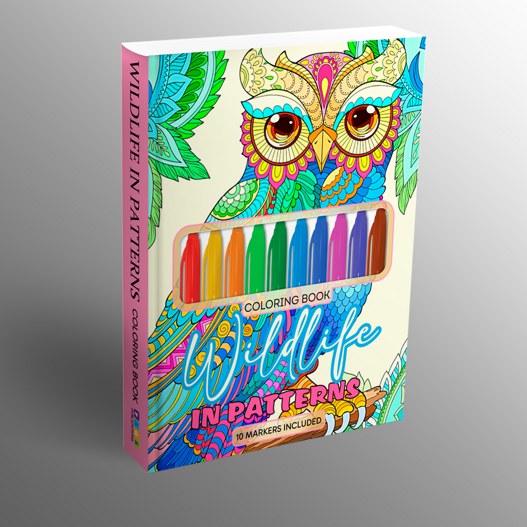 Wildlife in Patterns Coloring Kit