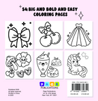 Bows and Cherries Bold and Easy Coloring Book