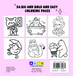 Cute Pets Bold and Easy Coloring Book