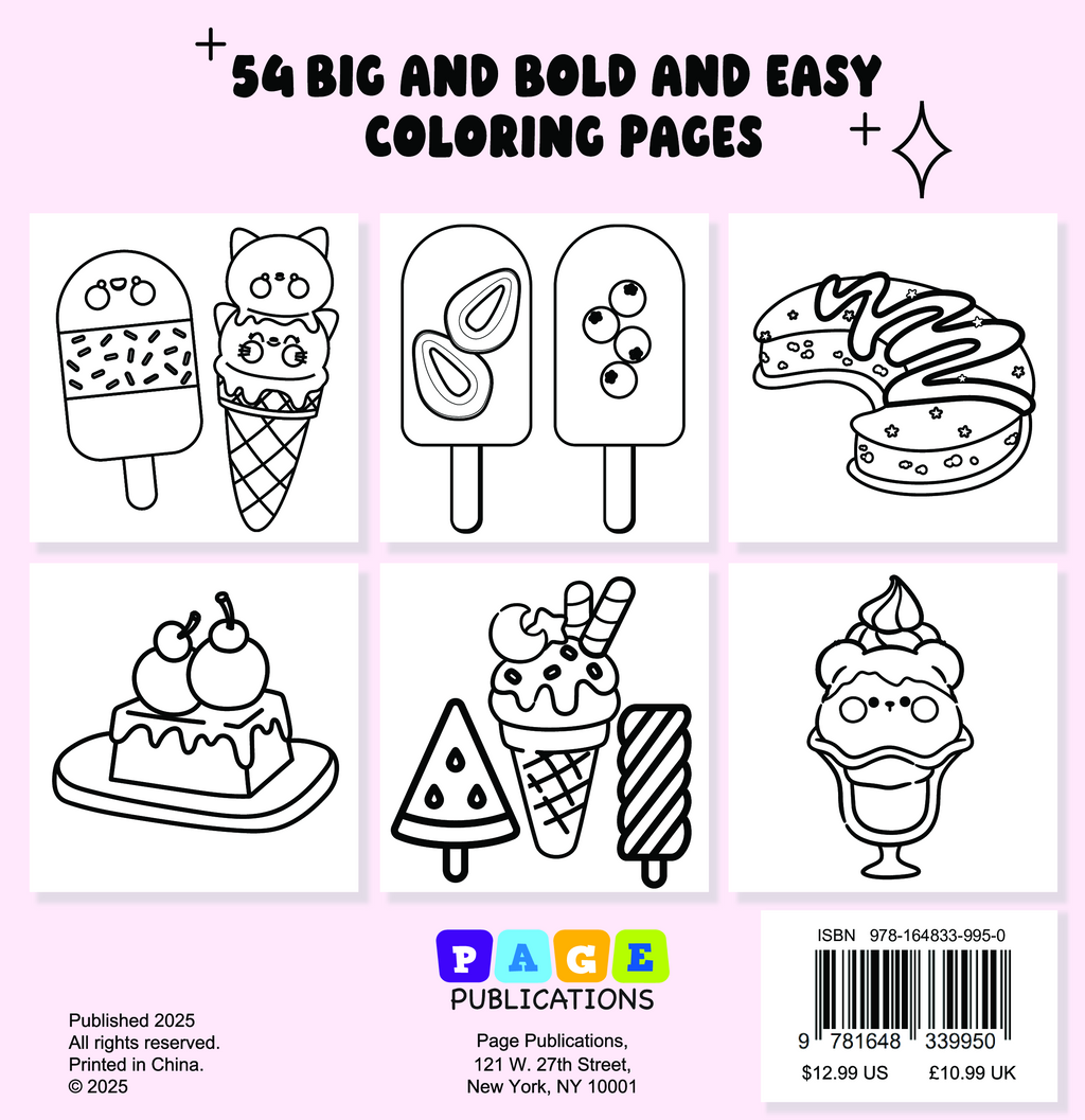 Ice Cream Bold and Easy Coloring Book