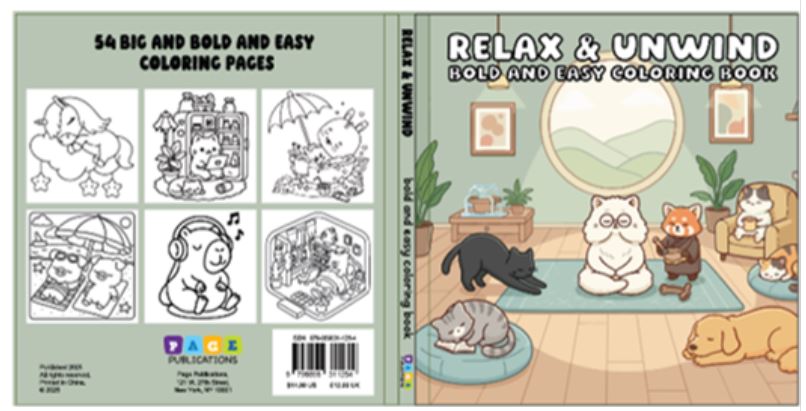 Relax & Unwind – Bold and Easy Coloring Book
