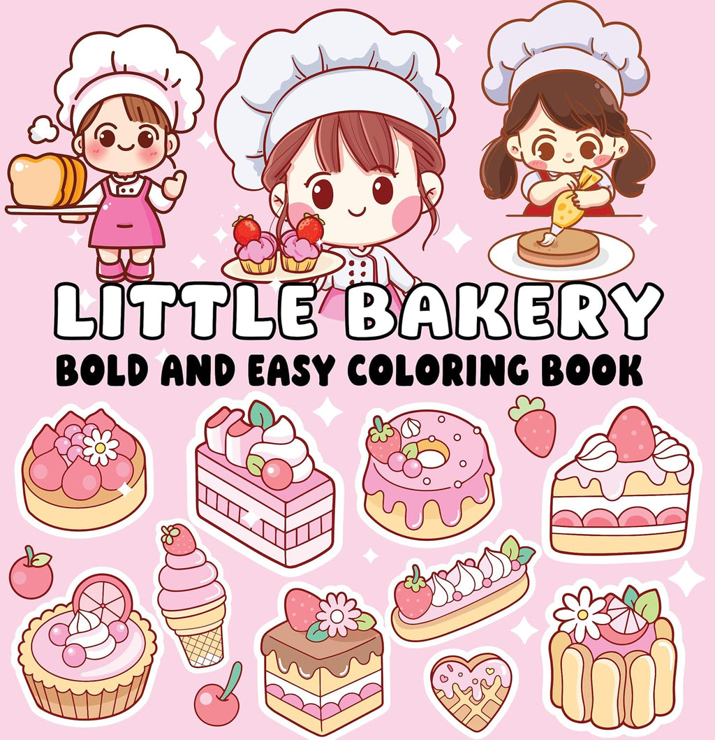 LITTLE BAKERY BOLD AND EASY COLORING BOOK