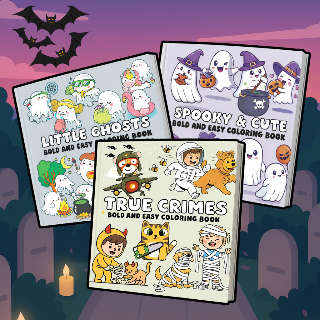HALLOWEEN FUN BOLD & EASY (3 COLORING BOOKS BUNDLE)