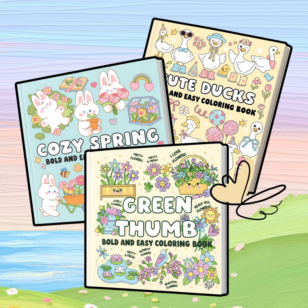 SPRING VIBES BOLD & EASY COLORING BOOKS