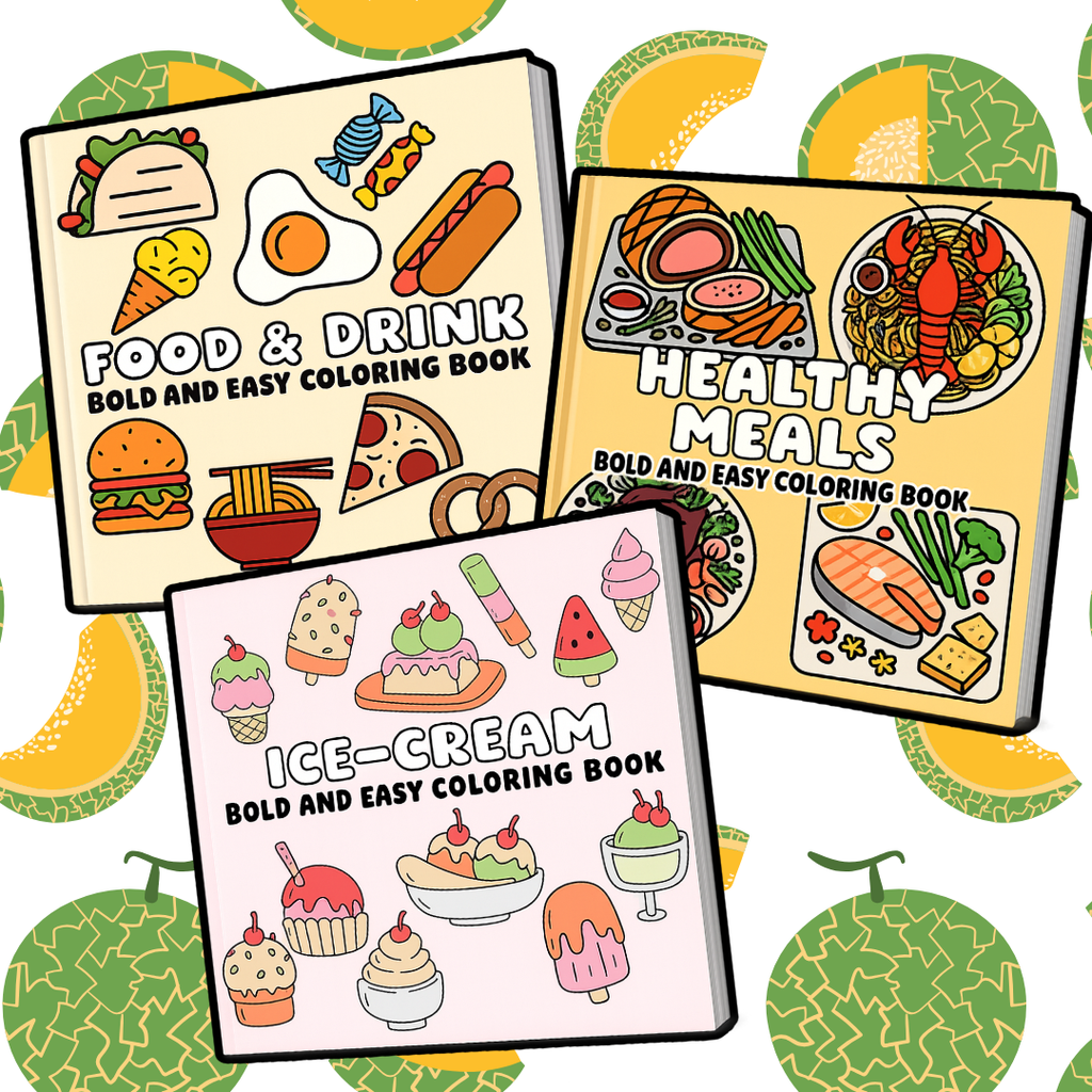 YUMMY BOLD & EASY (3 COLORING BOOKS BUNDLE)